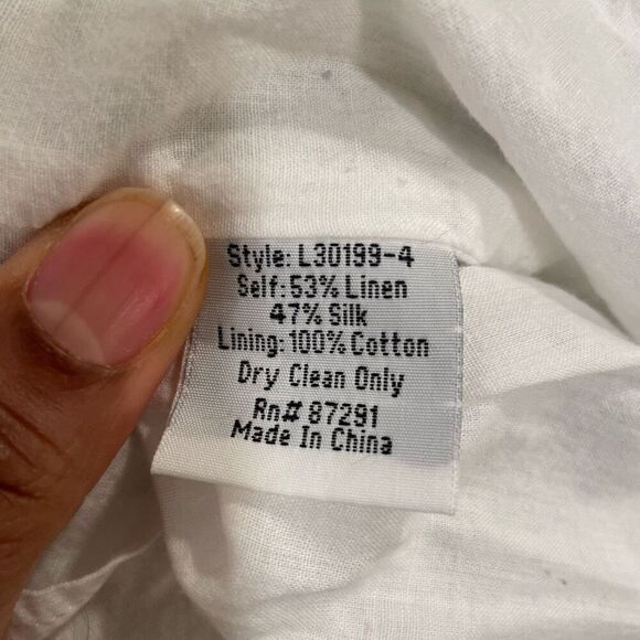 Love Johnny Was Womens Linen Silk Shift Dress XS Pullover Cap Sleeve Minimalist - Picture 5 of 5